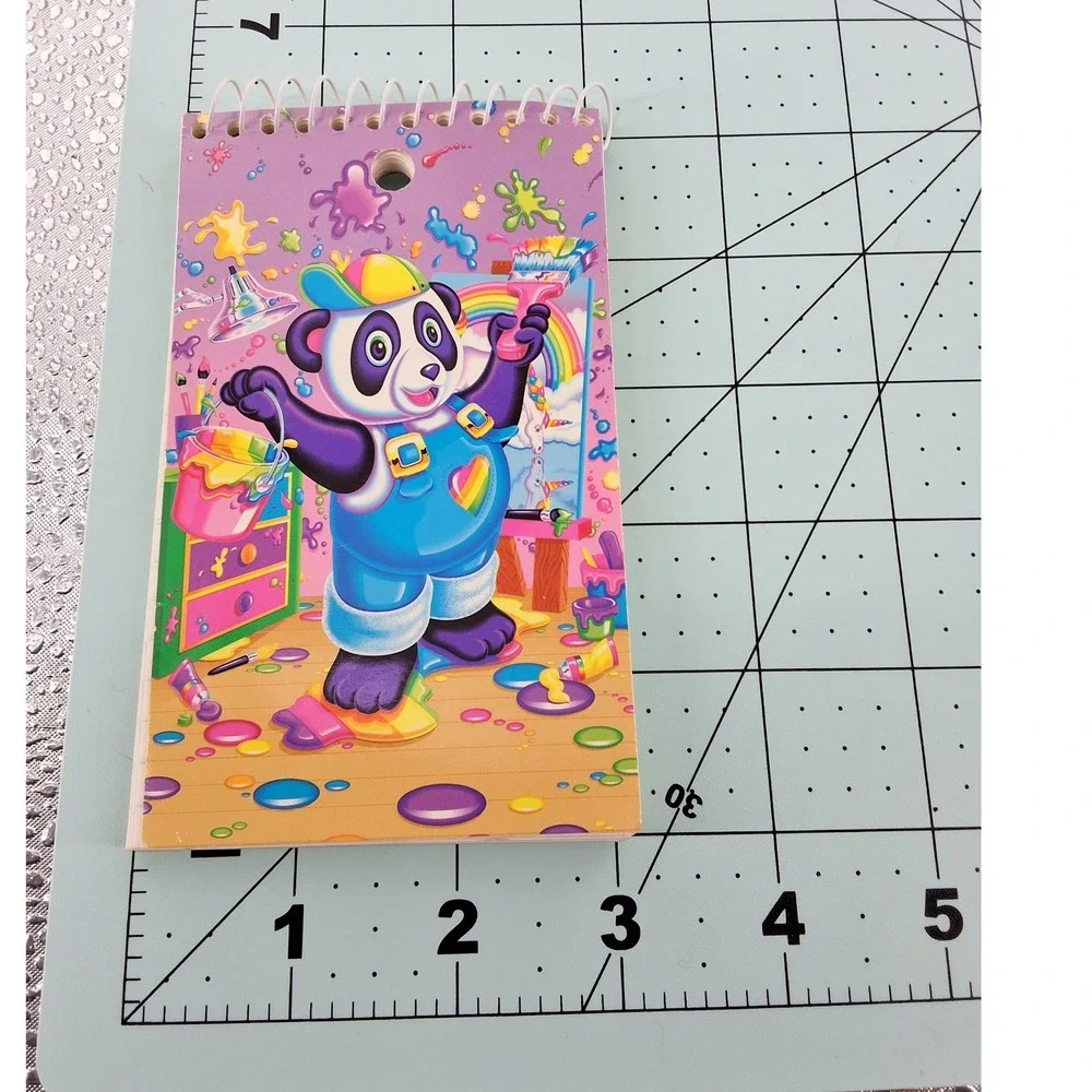 Vintage Lisa Frank Painter Panda Memo Book 3x5 Spiral Notebook 60 Sheets 90s